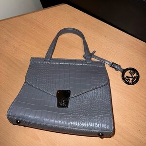 Gray Crocodile Embossed Women's Handbag